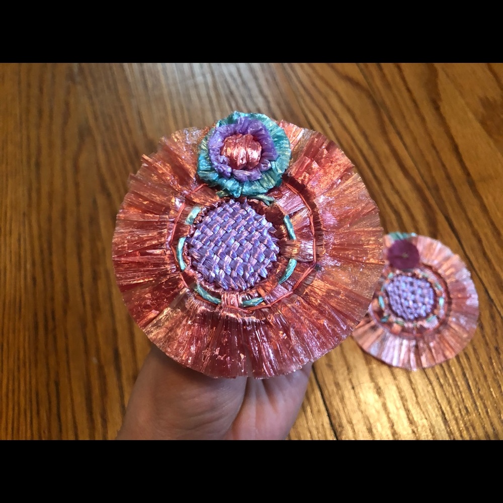 Anthropologie Straw Boho Earrings - Picture 3 of 4